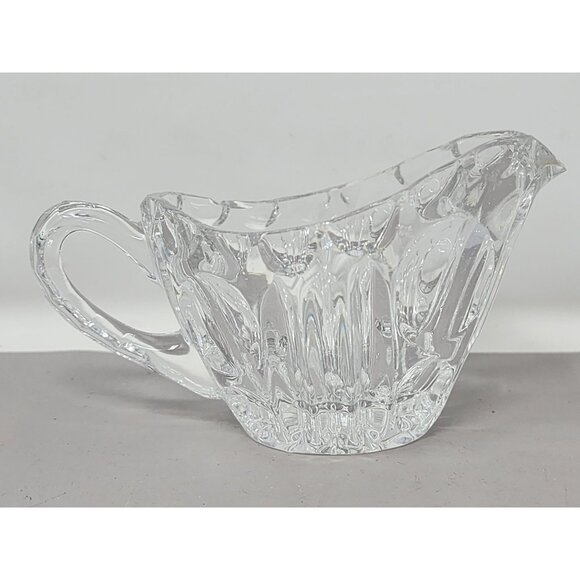 Vintage Clear Glass Cream &‎ Sugar Bowls With Elegant Cut Design (Not a Set) - Picture 4 of 15